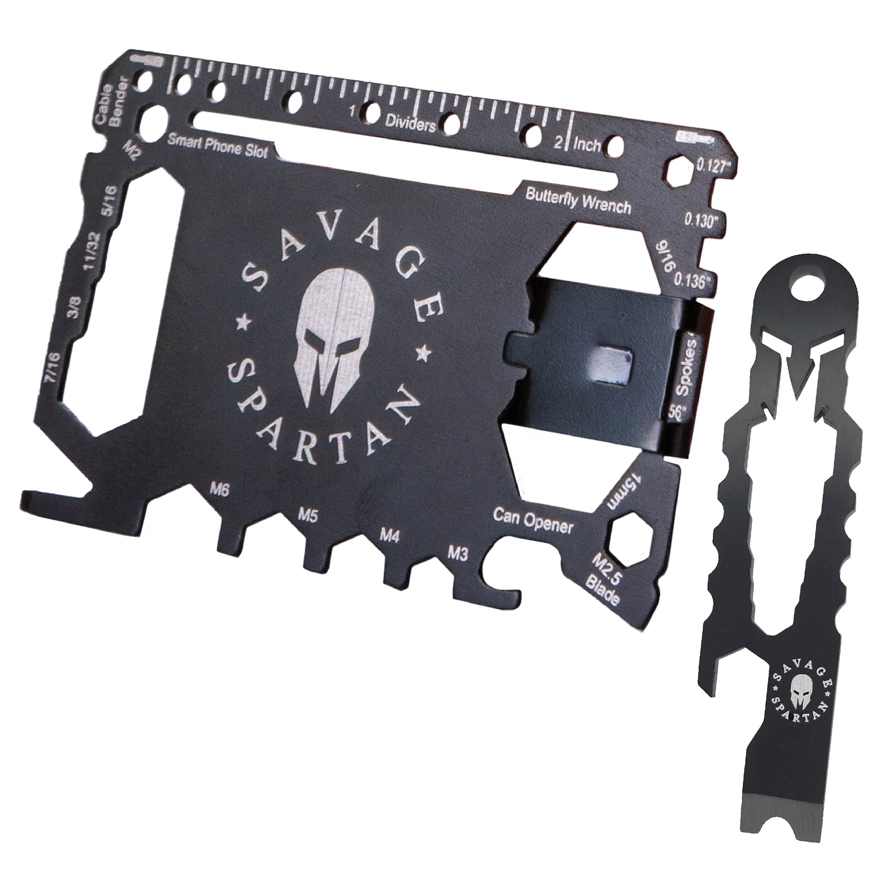 Multitool Wallet | 36 in 1 Multifunctional Toolcard Pro with Credit Card Holder Money Clip & Sleek Minimalist Stainless Steel Skull Keychain Pocket Survival Multi-Tool for Men-picture-16