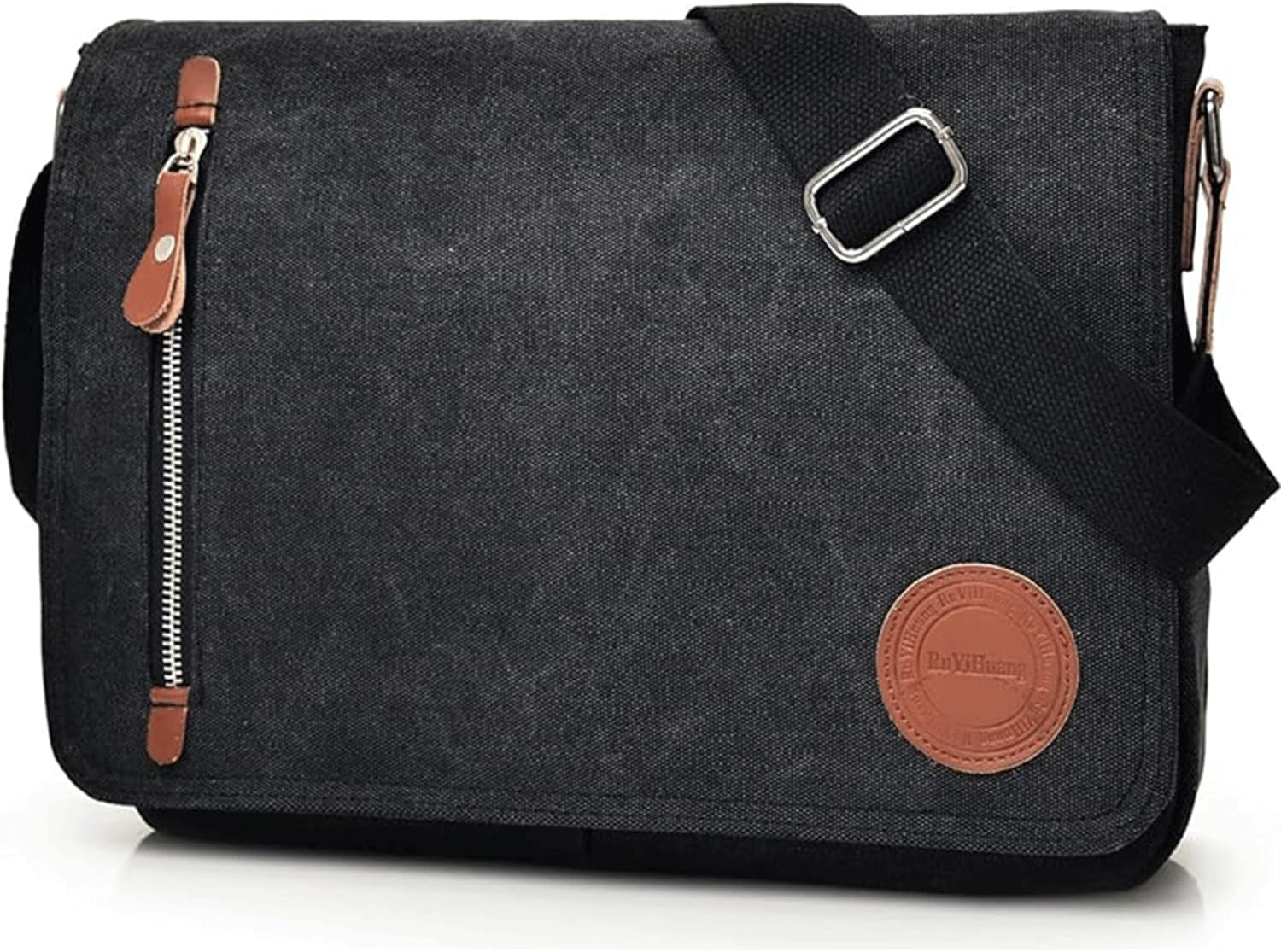 Canvas Messenger bag for Men Women Vintage Crossbody Shoulder Bag, Small Messenger Satchel Bag for 13-13.6″ Laptop