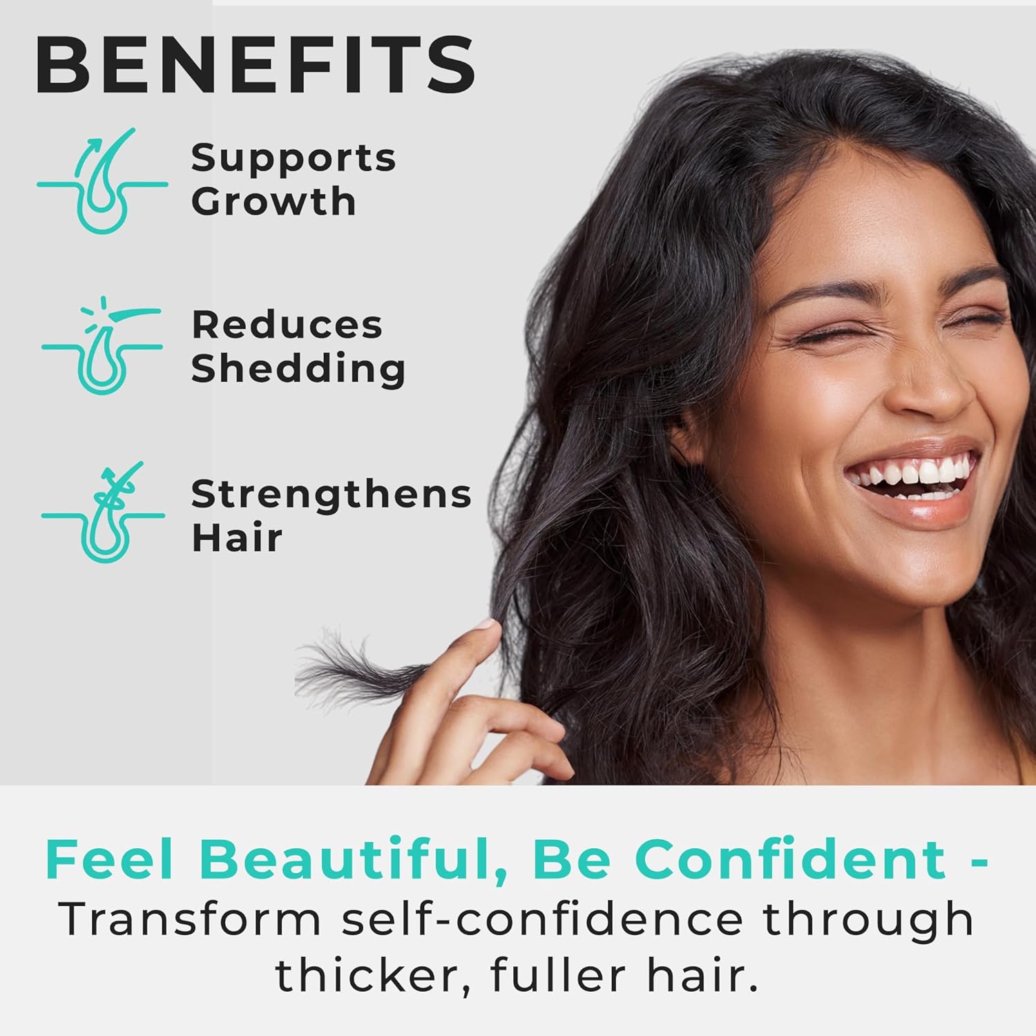 Hair Plus MD Hair Growth Supplement, 120 Capsules – Supports Hair Growth & Density – Dermatologist-Developed with Collagen & Vitamins – Gluten-Free, Toxin-Free, Non-GMO – 1 Month Supply - Image 4