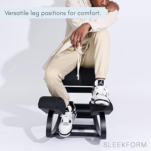 Miniatura 4 de SLEEKFORM Silla ergonómica para arrodillarse taburete ajustable para hogar y oficina - Almohadones gruesos y cómodos