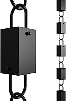 Vista 14 de Rain Chains Direct - Cadena de lluvia moderna en bucle - 8.5 pies - Aluminio negro resistente con recubrimiento en polvo - Cadenas de lluvia premium