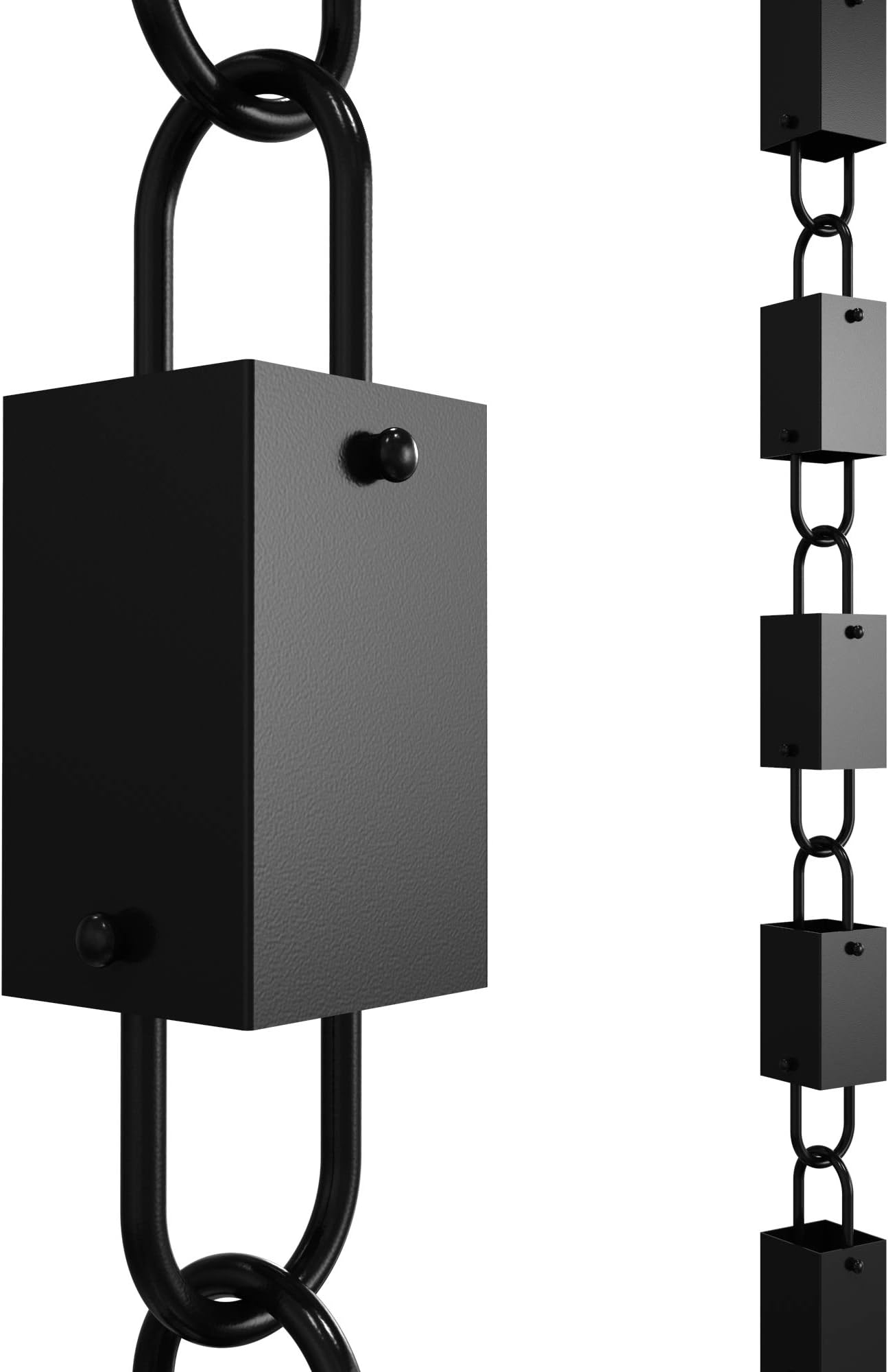 Square Link Rain Chain (Black)