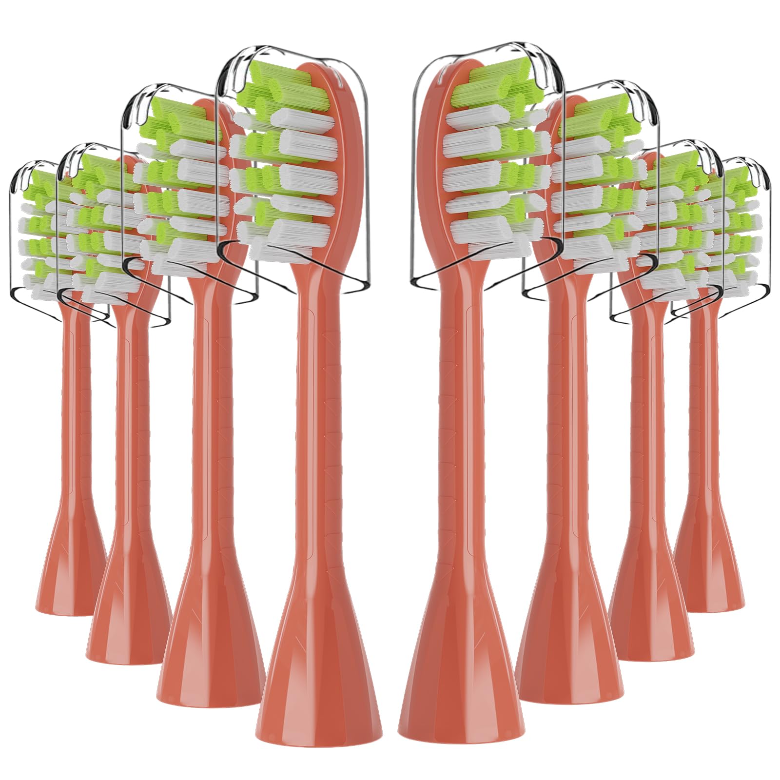 One Series Replacement Toothbrush Heads Pisonicleara Compatible with sonicare Philips One Series BH1022/03 HY1100/02 HY1102 (8-pc) Battery Brush, Mango Snow White Travel Refill