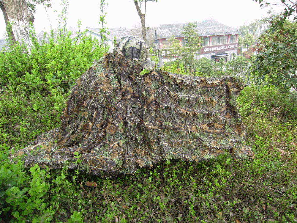 HYFAN Ghillie Suit Poncho Outdoor 3D Foglie Camouflage Camo Mantello del Mantello per Militari, CS, Caccia alla Giungla, Paintball, Airsoft, Fotografia naturalistica, Halloween