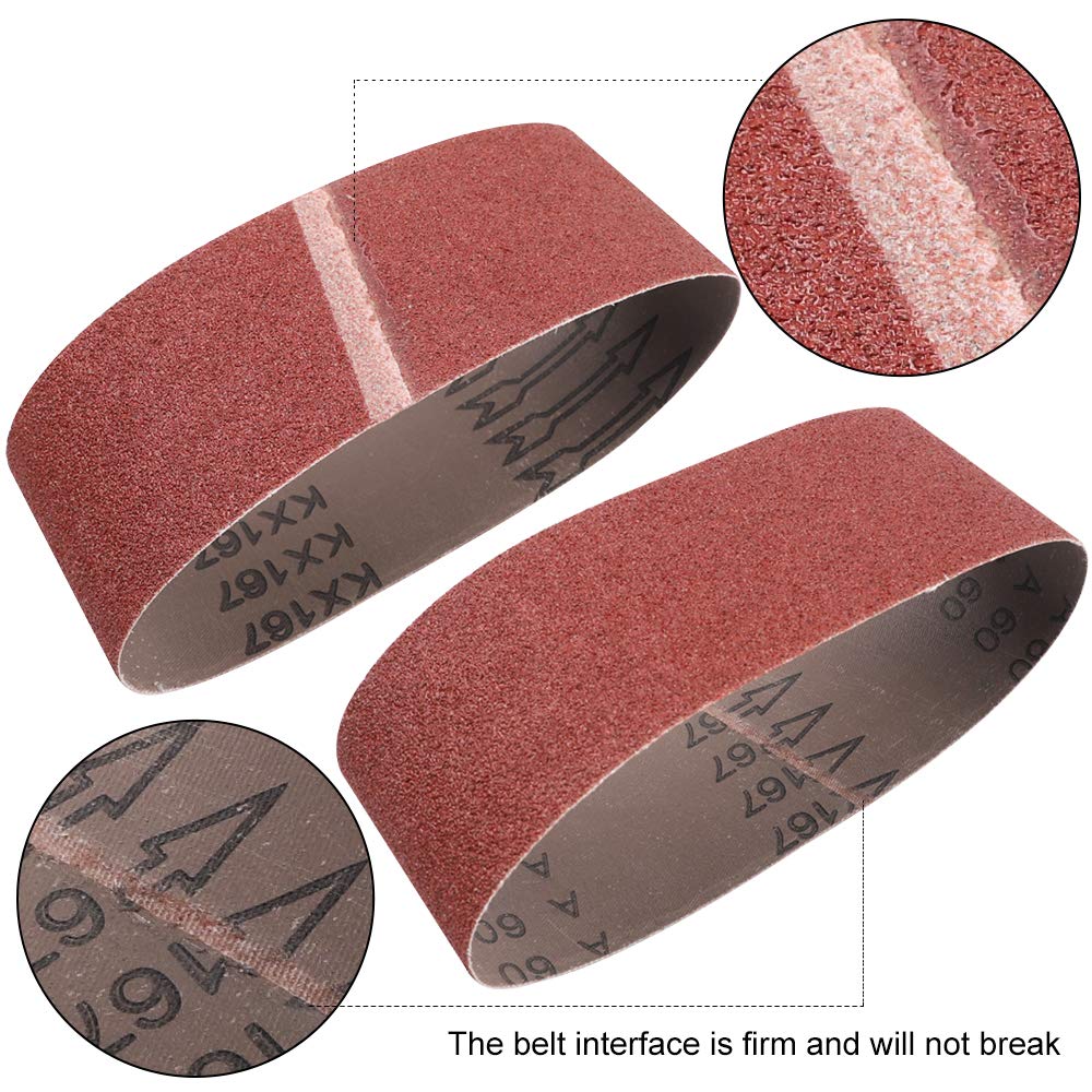 Coceca 3x18 Inch Sanding Belts, 21 