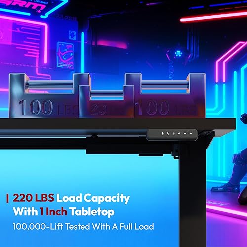 Miniatura 6 de SANODESK Escritorio de pie en forma de L de altura ajustable, escritorio eléctrico de esquina de 71 x 63 pulgadas, mesa de computadora con tablero