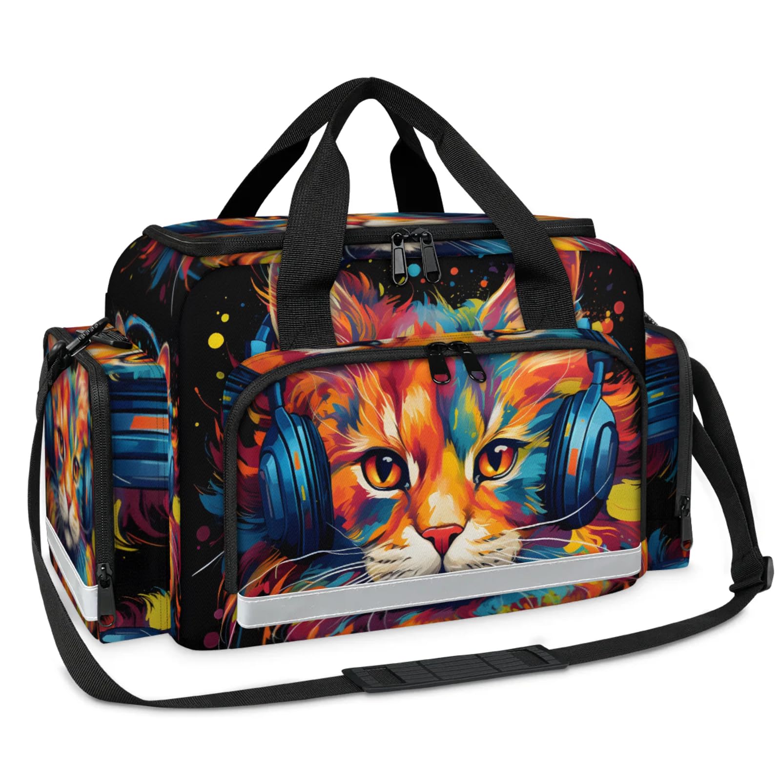 GzLeyigou First Aid Bags Empty, Maine Coon Cat Emergency Bag First Aid Kit Multiple Compartment Kit Carrier On Call Trauma Bag For Paramedics Emergency Medical Supplies Kit