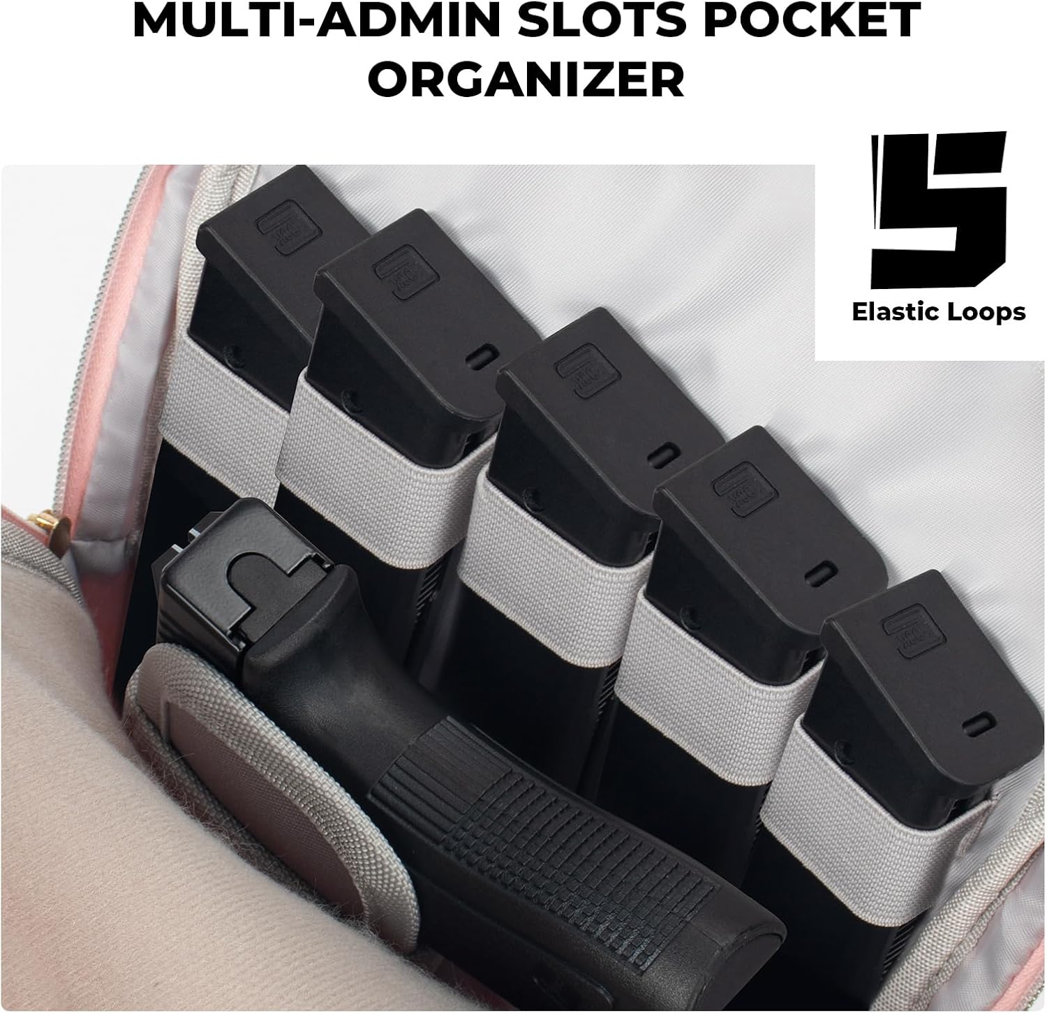 Soft Gun Carry Case Concealed Carry Gun Pouch Soft Pistol Case for Women, Waist Belt Pistol Holster Cross Body Gun Bag for Shooting, Hunting, Target Sports - Pink - Image 3