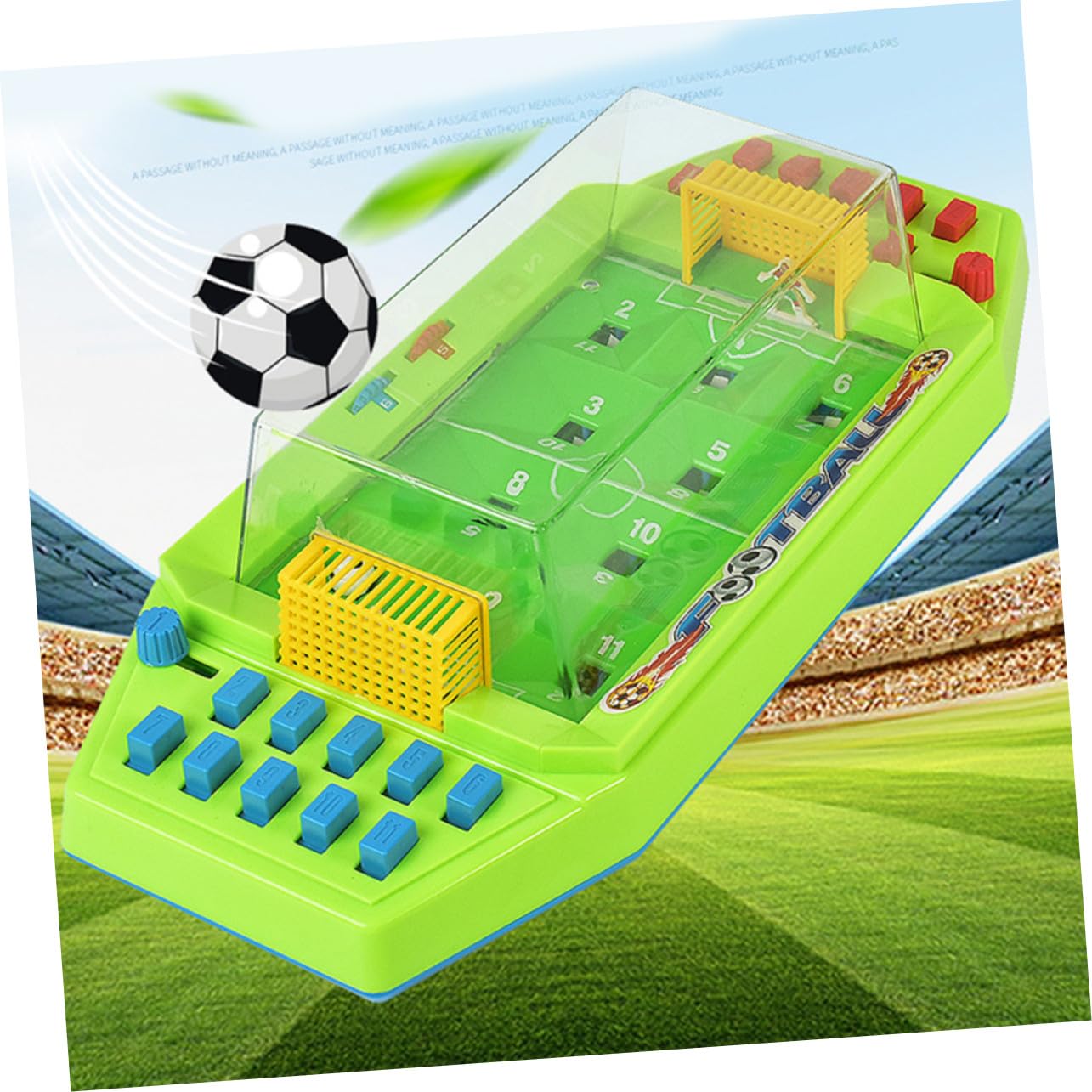 Gioco da Calcio da Tavolo Mini in Abs Verde per Ragazzo Ragazza | Doppio Duello, Formato Compatto, Facile da Usare, per Compleanno e Children Day's