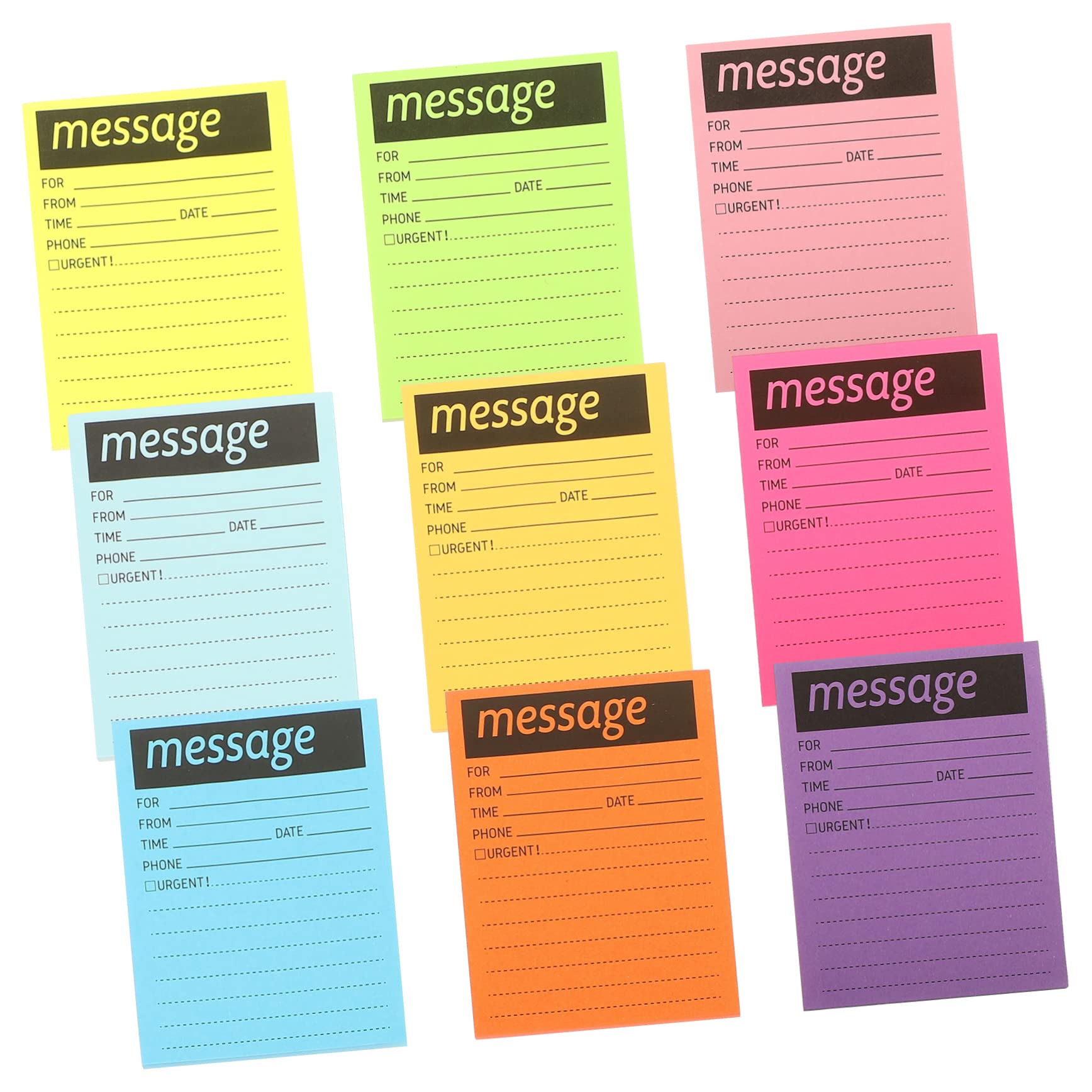 DOITOOL 2 Pezzi Blocchetti Memo Adesivi Colorati Fluorescenti Portatili Note Rimovibili per Scuola e Ufficio Carta Qualità per e Pianificazione