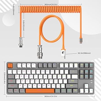 Amazon.com: A.JAZZ AK873 Wired 87Key TKL Mechanical Gaming