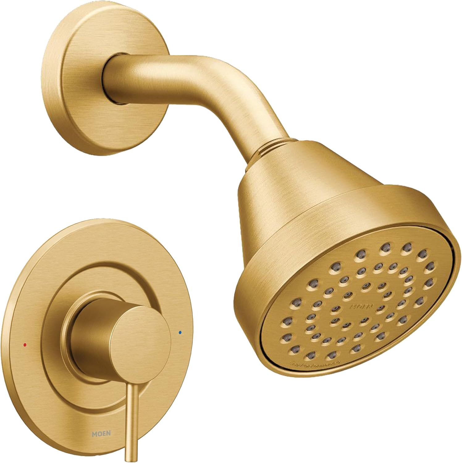 Moen Align Brushed Gold PPosi-Temp Pressure Balancing Modern Shower Trim Kit, Valve Required, T2192BG