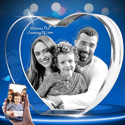 Miniatura 9 de Foto en cristal 3D, regalo personalizado con tu propia foto, regalo único del día del padre, regalo de matrimonio, regalo conmemorativo, corazón