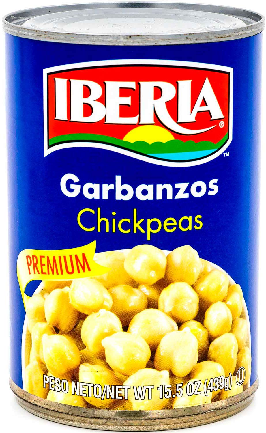 Iberia Premium Chickpeas, Garbanzos, 15.5 oz, Versatile and Flavorful, A Favorite for Soups, Salads, Stews, Rice & Beans and Hummus, Kosher