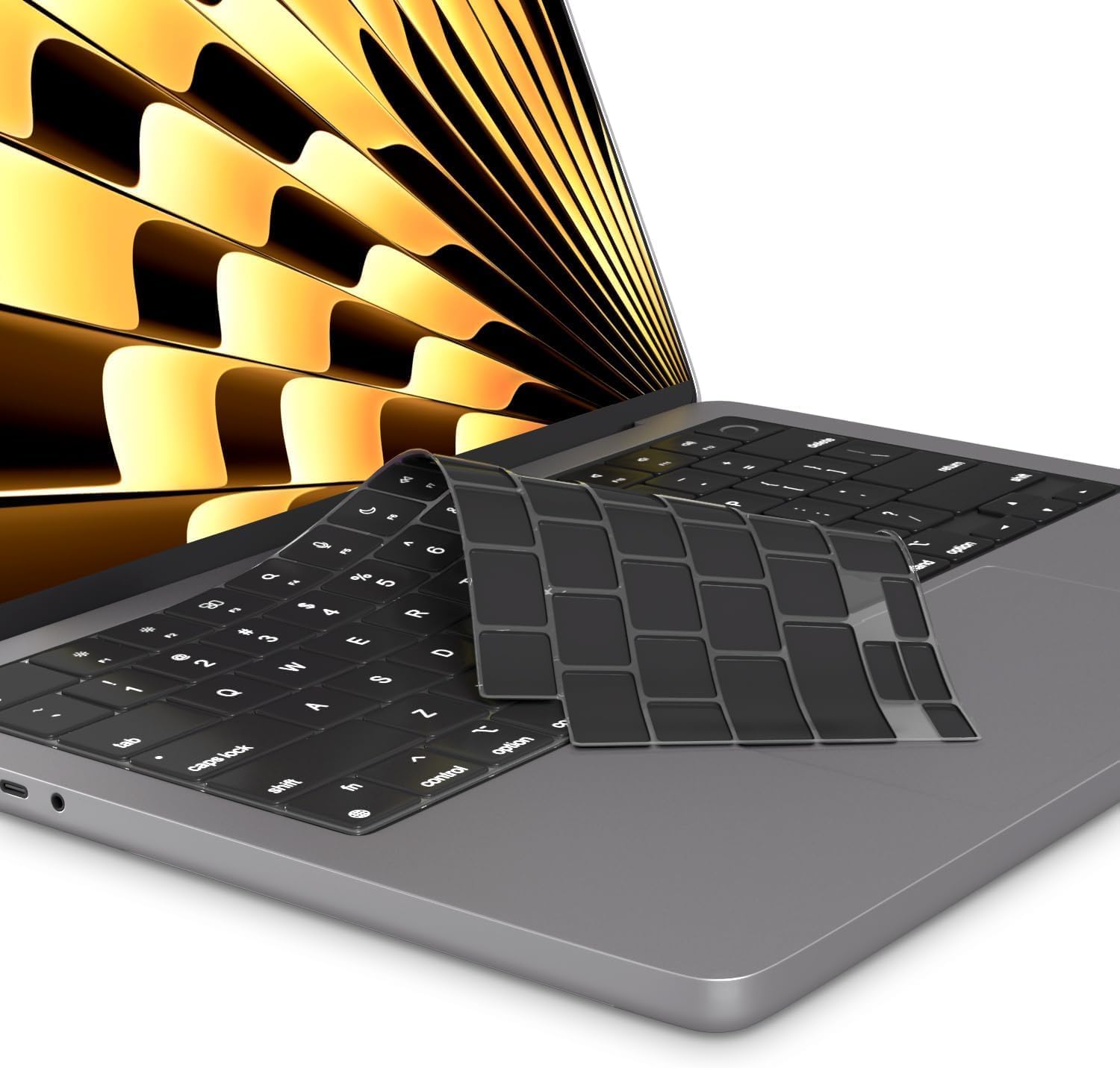 (SAK1009) Hi-Lite Essentials Silicon Ultra Thin Keyboard Cover Protector, for 2021 2022 2023 M1/M2/M3 Pro/Max MacBook Pro 14/16 A2442 A2485 A2779 A2780,M2 MacBook Air 13/15 A2681 A2941 (Black) (B0BFNWTHJT) Amazon Price History, Amazon Price Tracker