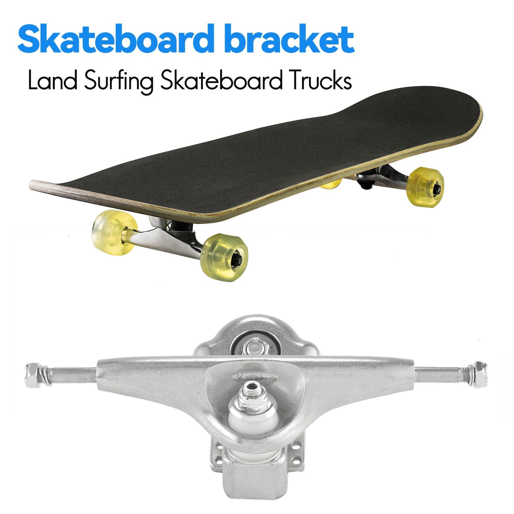 Land Surf Skateboard Eje S6 Rojo BruCke Surfskate Adaptador Plata Junta Set - Diseño estable y estético