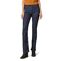 Amazon Essentials Jeans Elasticizzati a Vita Media Bootcut Vestibilità Aderente