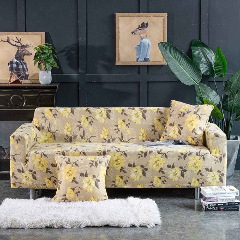Housse de canapé extensible pour salon bohème chic et coloré de 190 à 230 cm