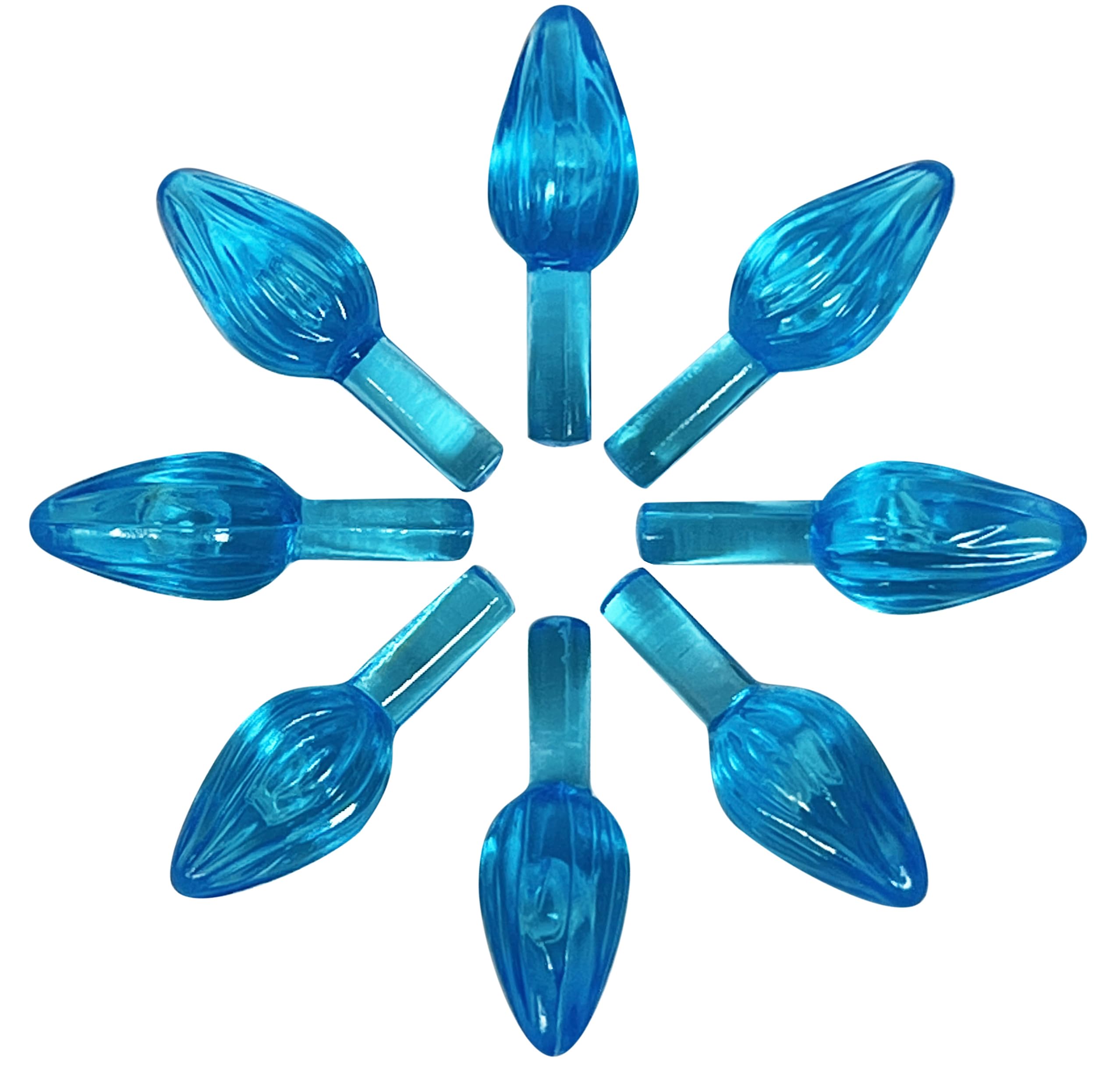 National Artcraft® Small Twist-Style Ceramic Christmas Tree Lights - Aqua