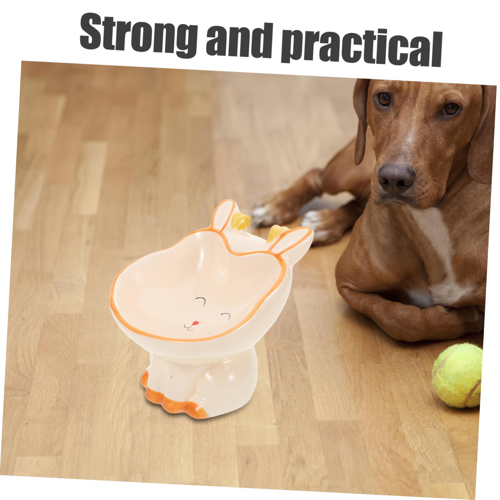 FRCOLOR Keramik Haustiernapf Großes Öffnungsdesign Rutschfester Boden Vielseitiger Futternapf für Katzen und Kleine Hunde Kreative Keramikschale zur Fütterung und Wasserversorgung