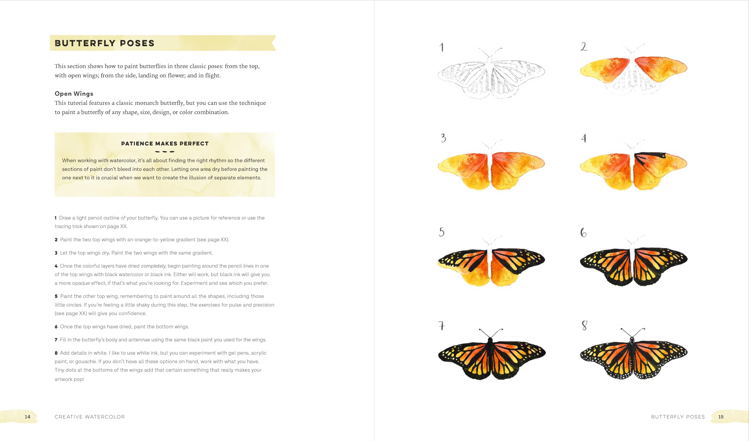 Creative Watercolor: Step-by-Step Guide for Beginners with Paints, Inks, Markers, Glitter