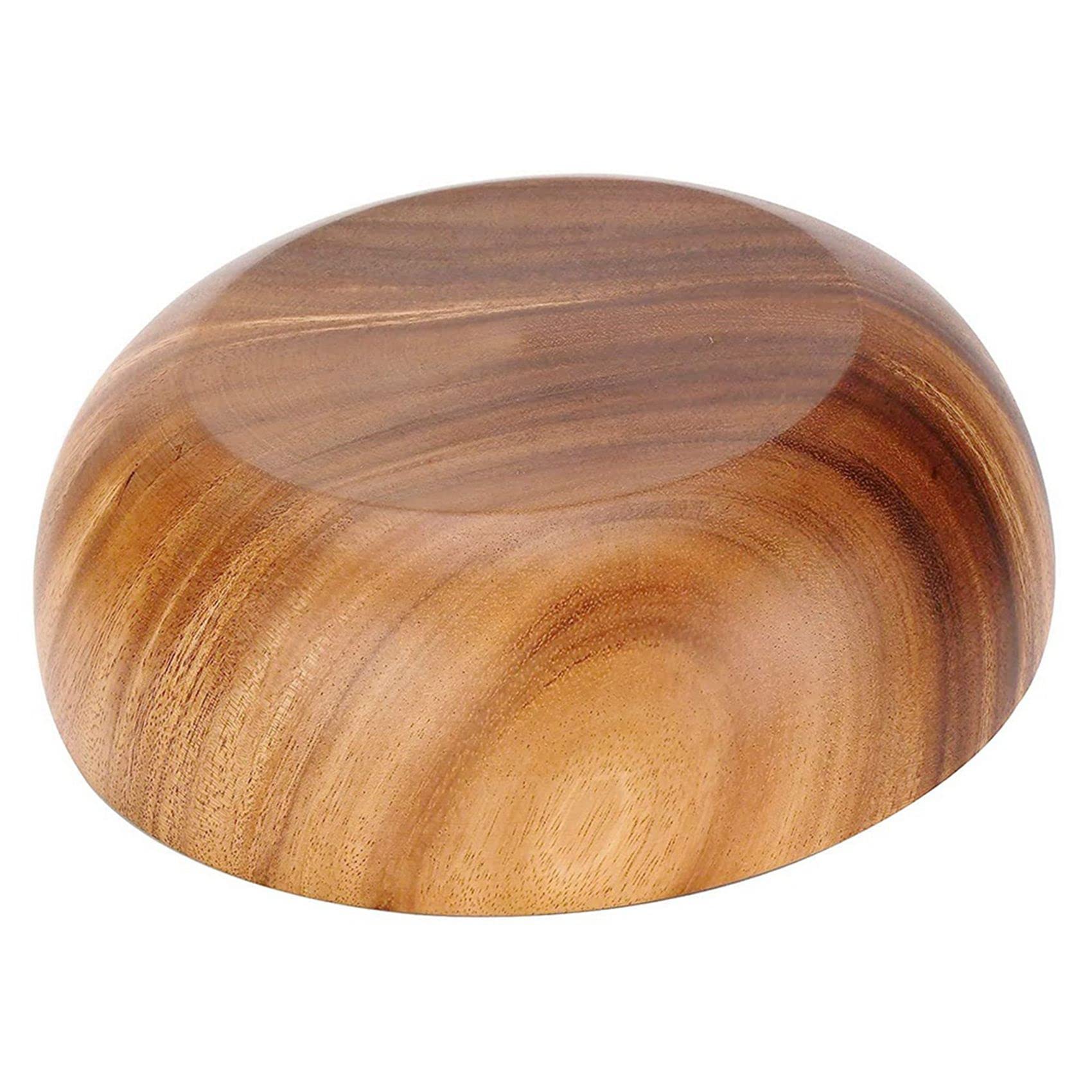2X Cuenco de Madera de 9,5 Pulgadas, Ensaladera de Madera, Cuenco de Madera Grande para Comida, Frutas, Ensaladas Y Decoración