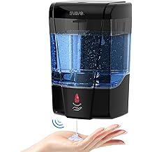 SVAVO Automatic Soap Dispenser Hand Soap Dispenser Wall Mount 600m/21 fl.oz, Touchless Electric Sensor Pump Battery Operated for Offices Home Kitchen Bathroom Hotel Restaurant Commercial