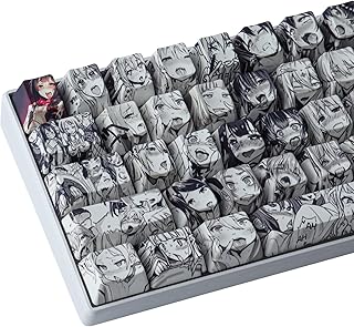 Keycaps, 108 key OEM PBT Keycaps Dye Sublimation Japanese Anime keycap for Cherry Gateron Kailh Switch Mechanical Keyboard (Only Sell Keycaps)