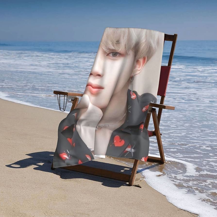 Amazon｜ジミン バスタオル フェイスタオル マイクロファイバー 大判