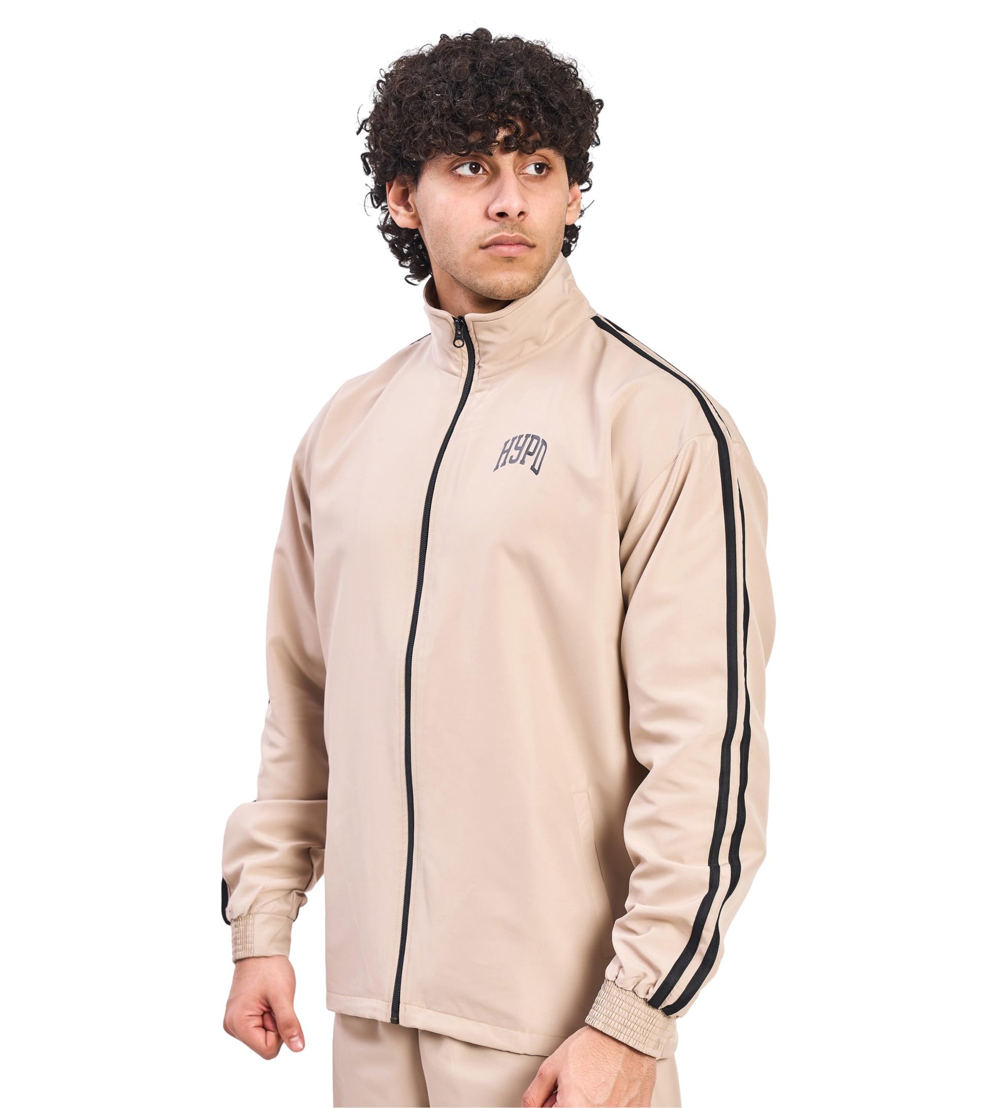 HYPD Track Jacket for Men | Urban Full Zip Sports Jacket with Draw Cord Hem | Lightweight Polyester Lycra Fabric | Gym, Training & Casual Wear-image-18