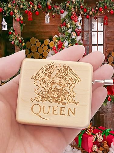 Vista 46 de ROSIKING Wooden Music Box Hand Crank Classic Musical Boxes Christmas Birthday Valentine's Day Gifts Plays Howl's Moving Castle-Merry Go Round of