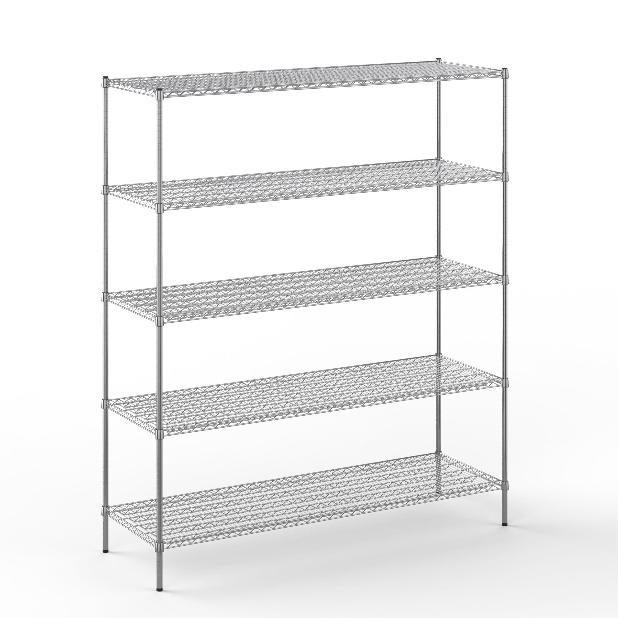 24" Deep x 72" Wide x 86" Height Wire Shelving Kit | 5-Tier | NSF Commercial Storage Rack Unit