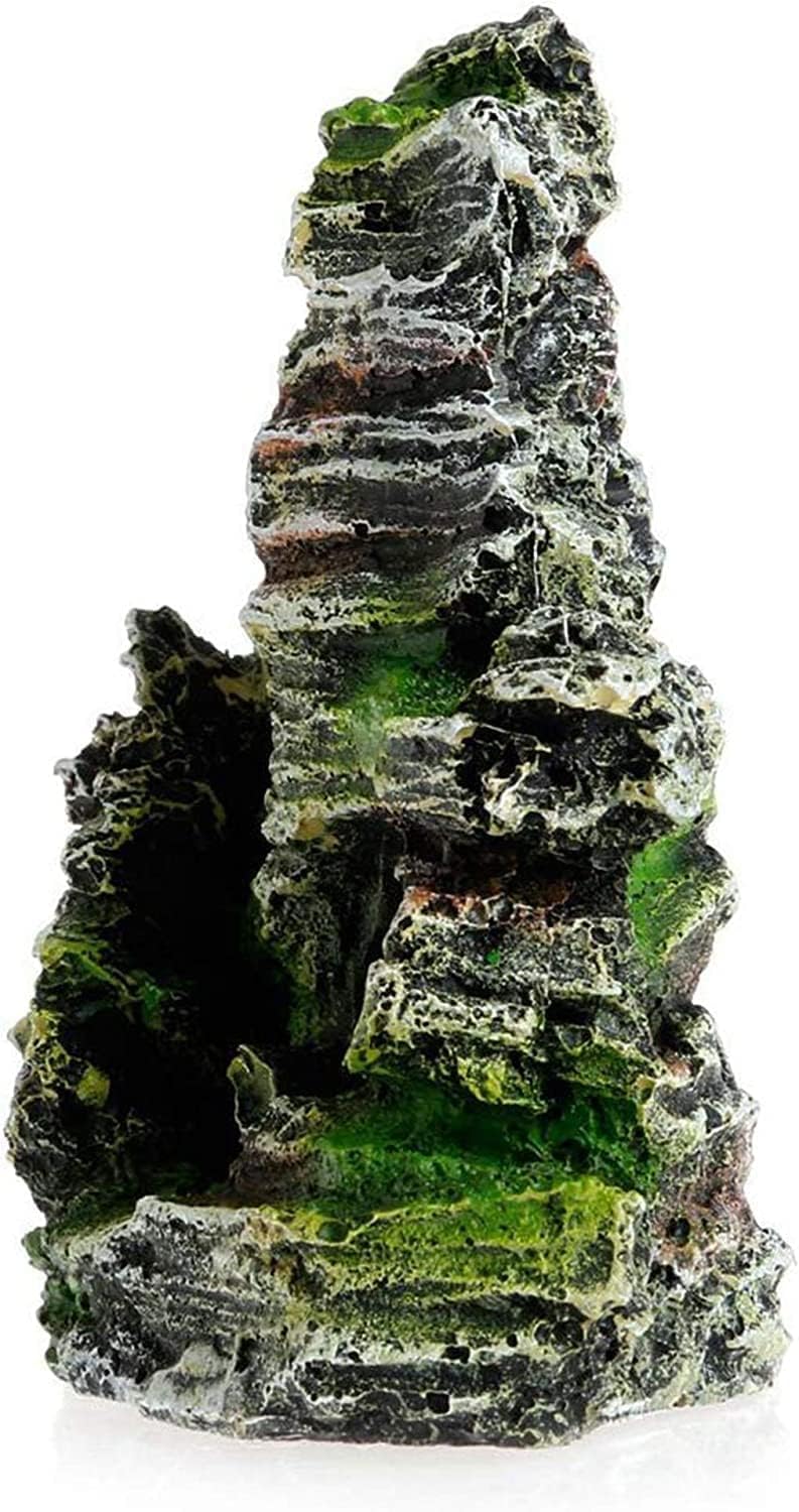 2 grottes décoratives, accessoires pour animaux de compagnie, décoration de piscine de poisson, aquarium, grotte en résine, aménagement paysager de piscines 11 x 9 x 11 cm, 10 x 5,5 x 10 cm