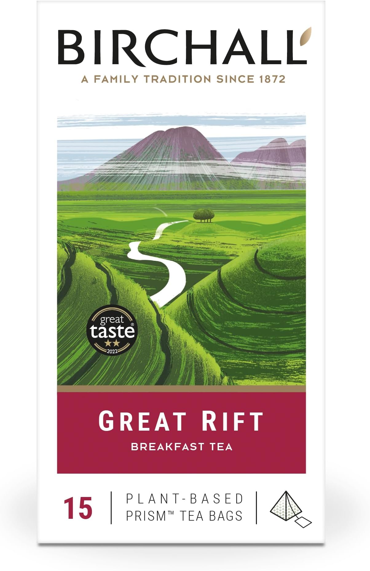 – Great Rift Breakfast Blend Tea Bags, English Breakfast Tea Bursting with Full Flavour, Perfect Vegan Gifts, 15 Plant-Based Prism Tea Bags