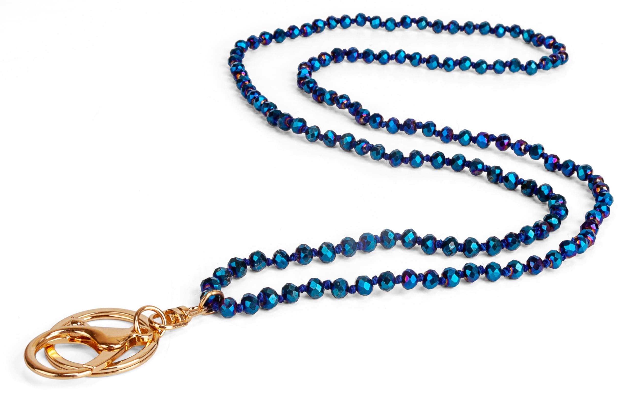 SPUNKYsoul Pretty Cute Colored Lanyard Necklace for id badge key keychain with Beads for Women