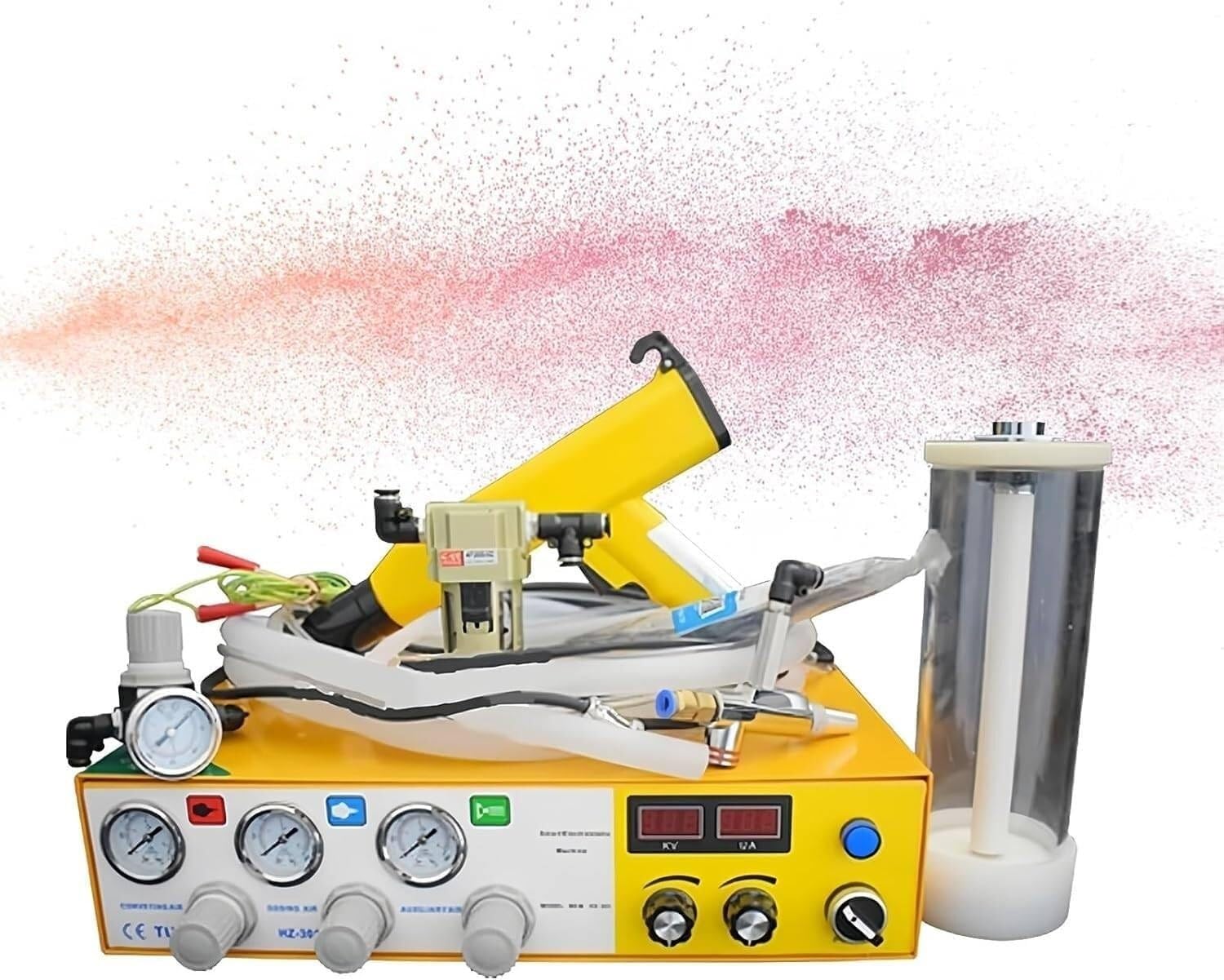 Pistola per verniciatura a polvere elettrica portatile, spruzzatore elettrostatico per finiture professionali automobilistica, nautica e giardino