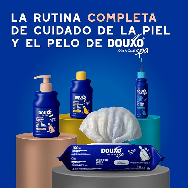 Foto 8 de 8 de DOUXO Skin & Coat SPA - Champú Suave para el Control de la muda del Pelo de los Perros; 250 ml; Limpia…