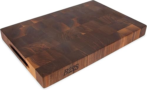 John Boos Walnut Blo WAL-CCB1812-175 Classic Collection Taco de madera con extremo de grano 18 x 12 x 175