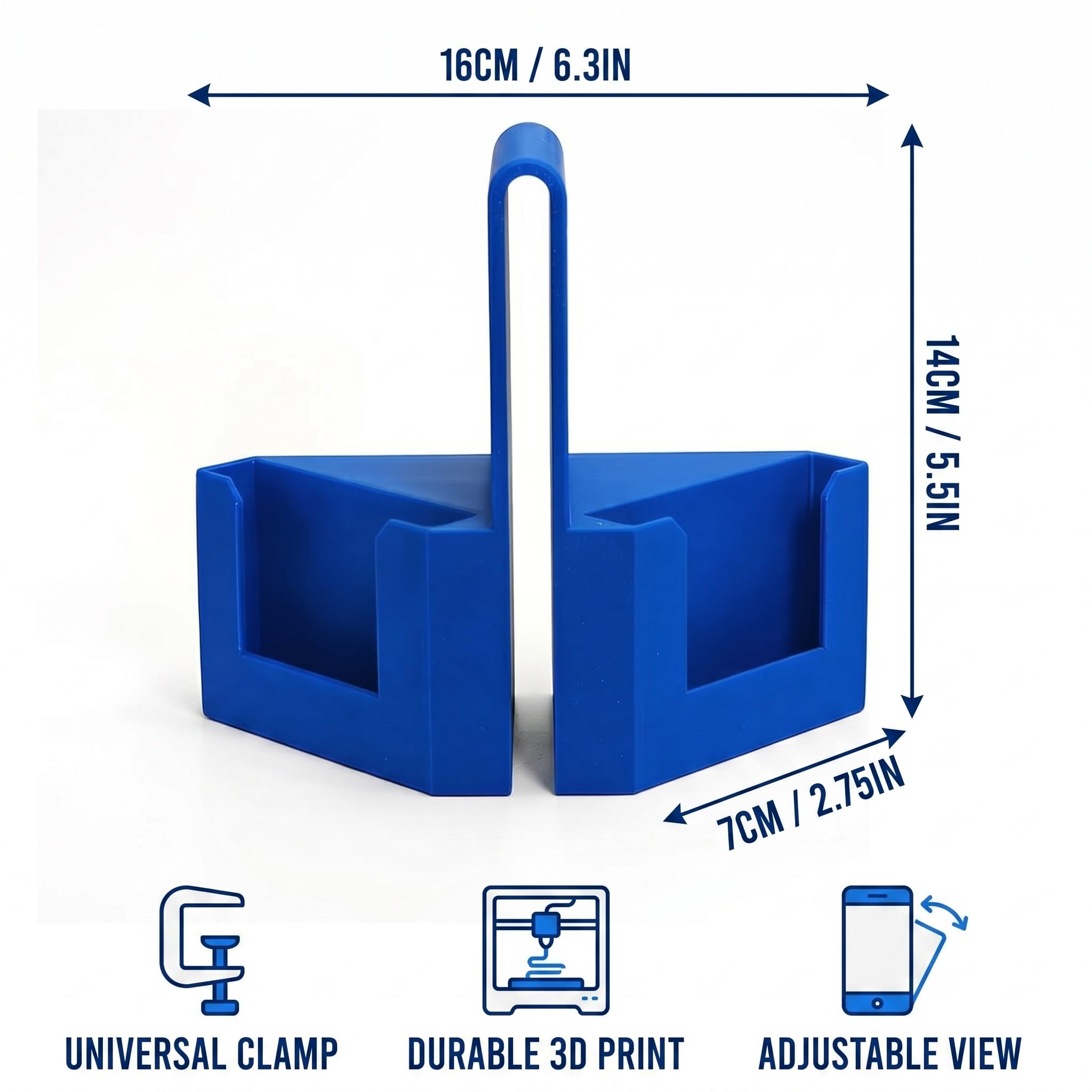 Support Imprimé 3D Pour Filet Tennis, Support Stable Pour Smartphone Et Caméra, Idéal Pour Filmer Matchs, Entraînements Et Live Streaming, Bleu