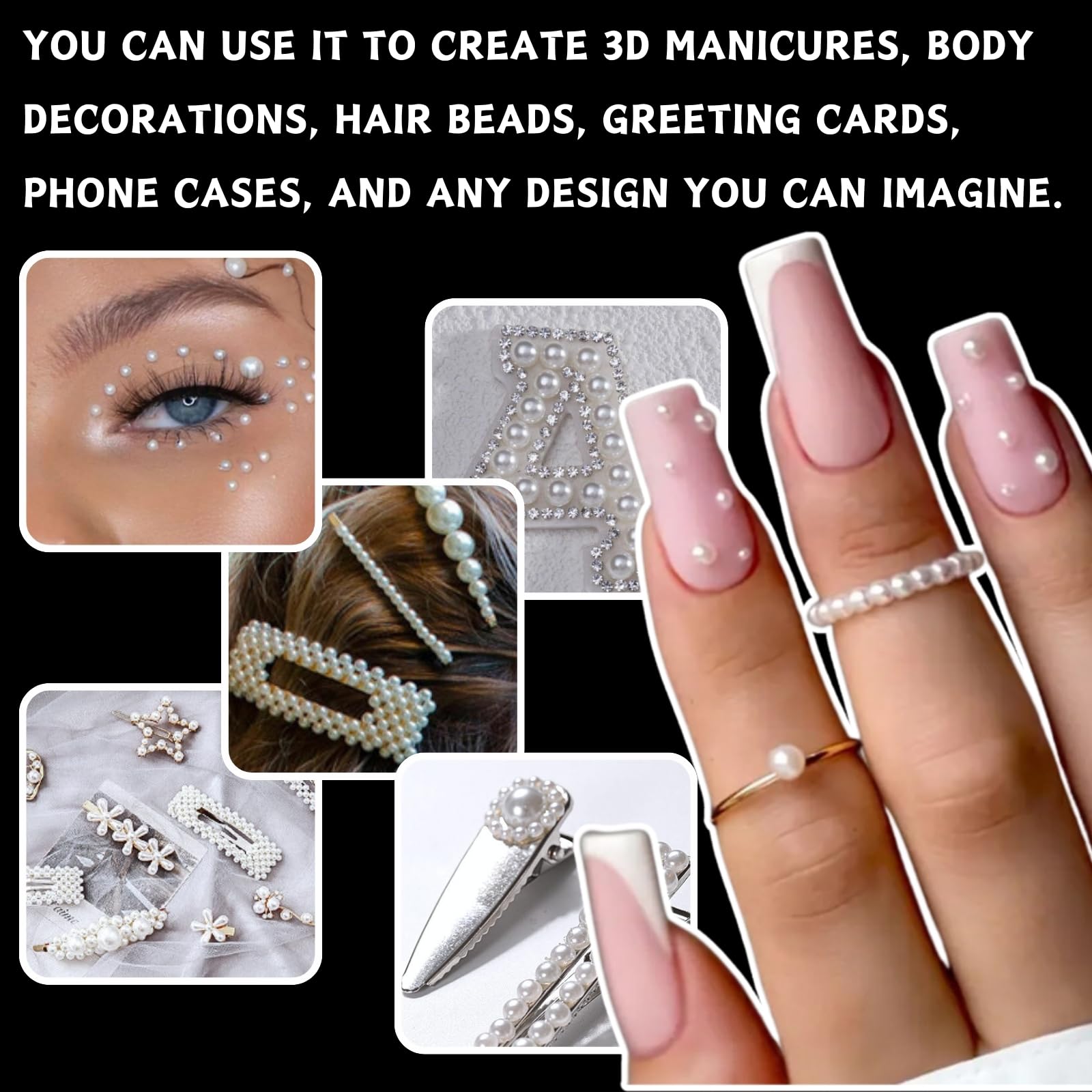 12 Tailles Perles Nail Art, Perles Plates, 2 Boîtes Perles Ongles Demi-Rondes, Deco Ongle Nail Art et Bijoux Ongles Nail Art pour Design Nail Art, DIY (2 Boîtes)