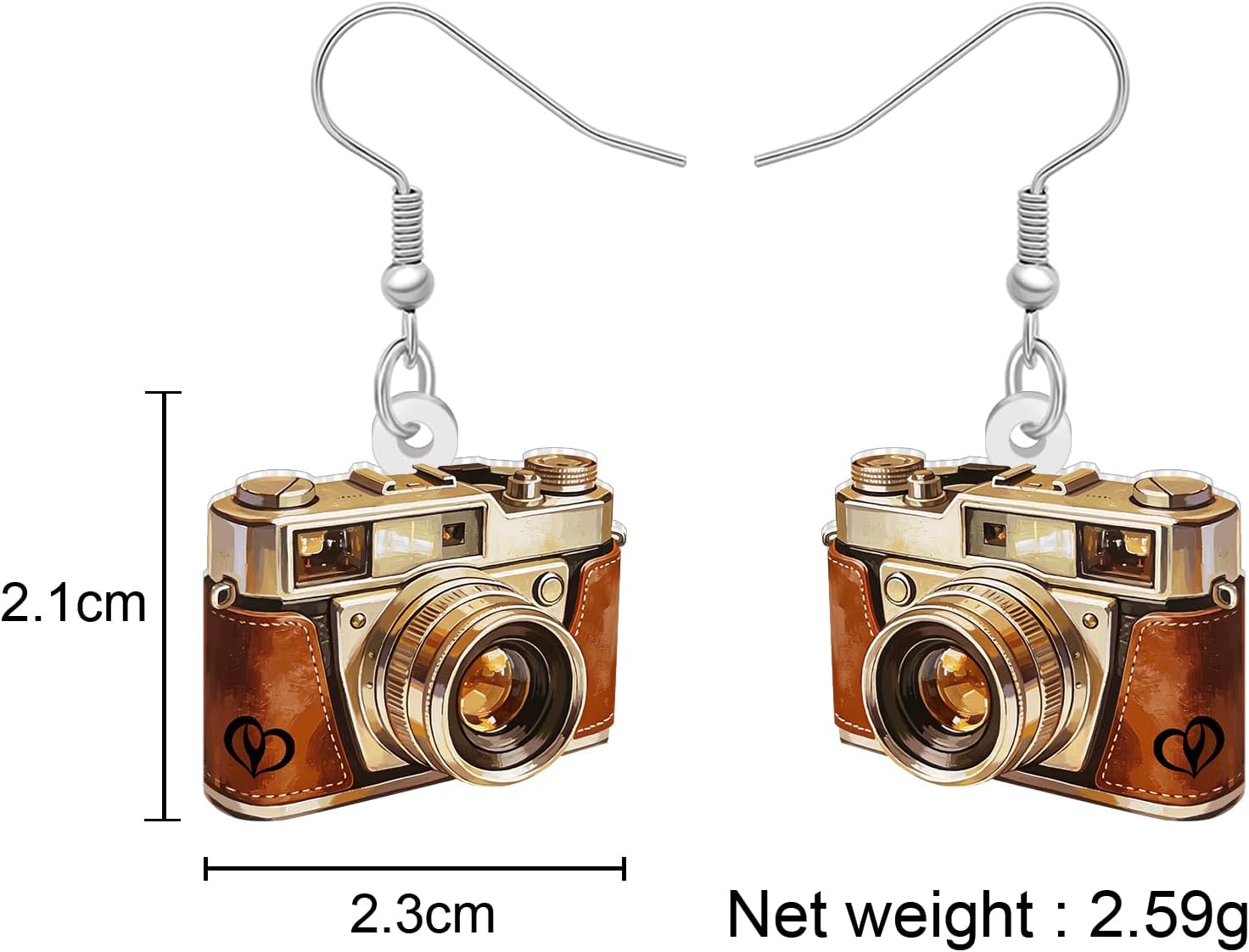 Retro Bellows Camera Earrings Photographer Gifts for Women image 5