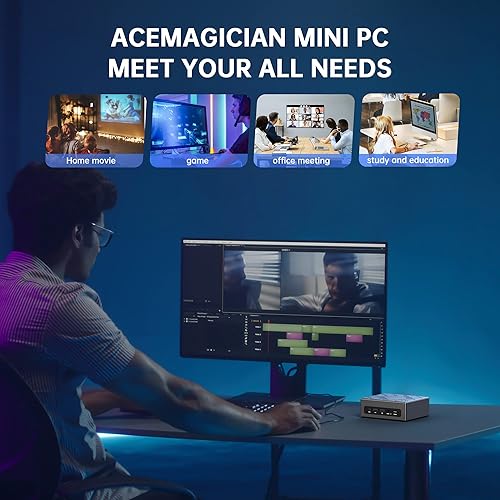 Miniatura 7 de ACEMAGICIAN Mini PC Intel i7 10810U, 16 GB de RAM 512 GB M.2 2280 SSD Mini computadoras, Mini computadora de escritorio Windows 11 Pro 4KWiFi5BT