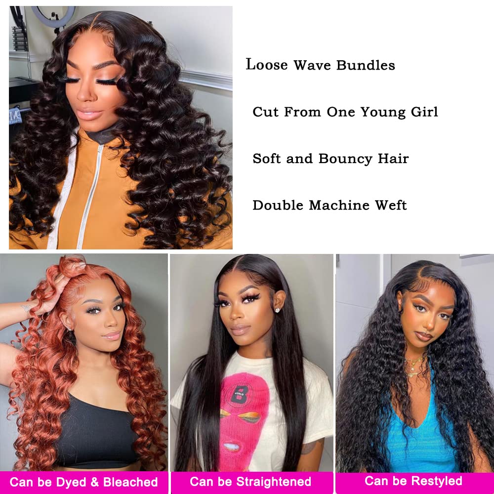 Amazon.com : Loose Wave Bundles 100% Unprocessed Brazilian  display picture 3