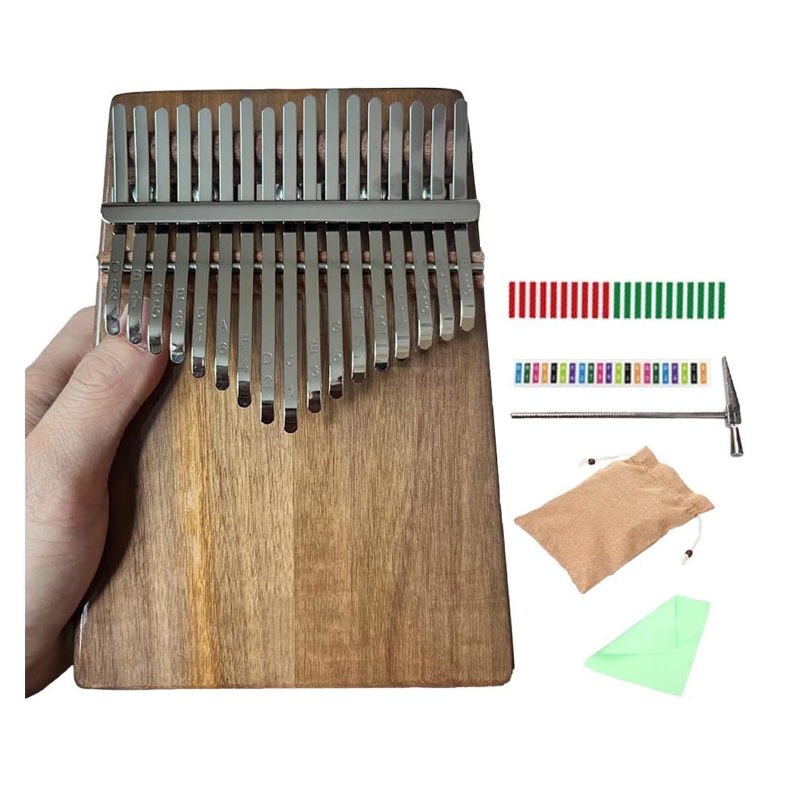 Instrumento Musical Profesional Para Adultos Y Principiantes 21 O 17 Teclas Nogal Kalimba Palisandro(Acacia17 keys)