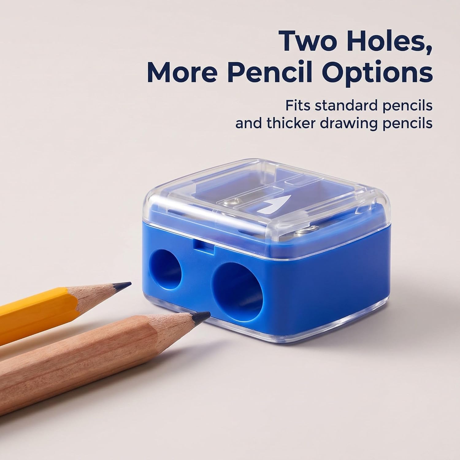 Makeup Pencil Sharpener, 4 Pack Dual Hole Cosmetic Pencil Sharpener for Lip Liner Eyeliner and Brow Pencils, Cosmetic Manual Tools for Women and Makeup Artists,Stainless Steel Blades and Plastic Cover