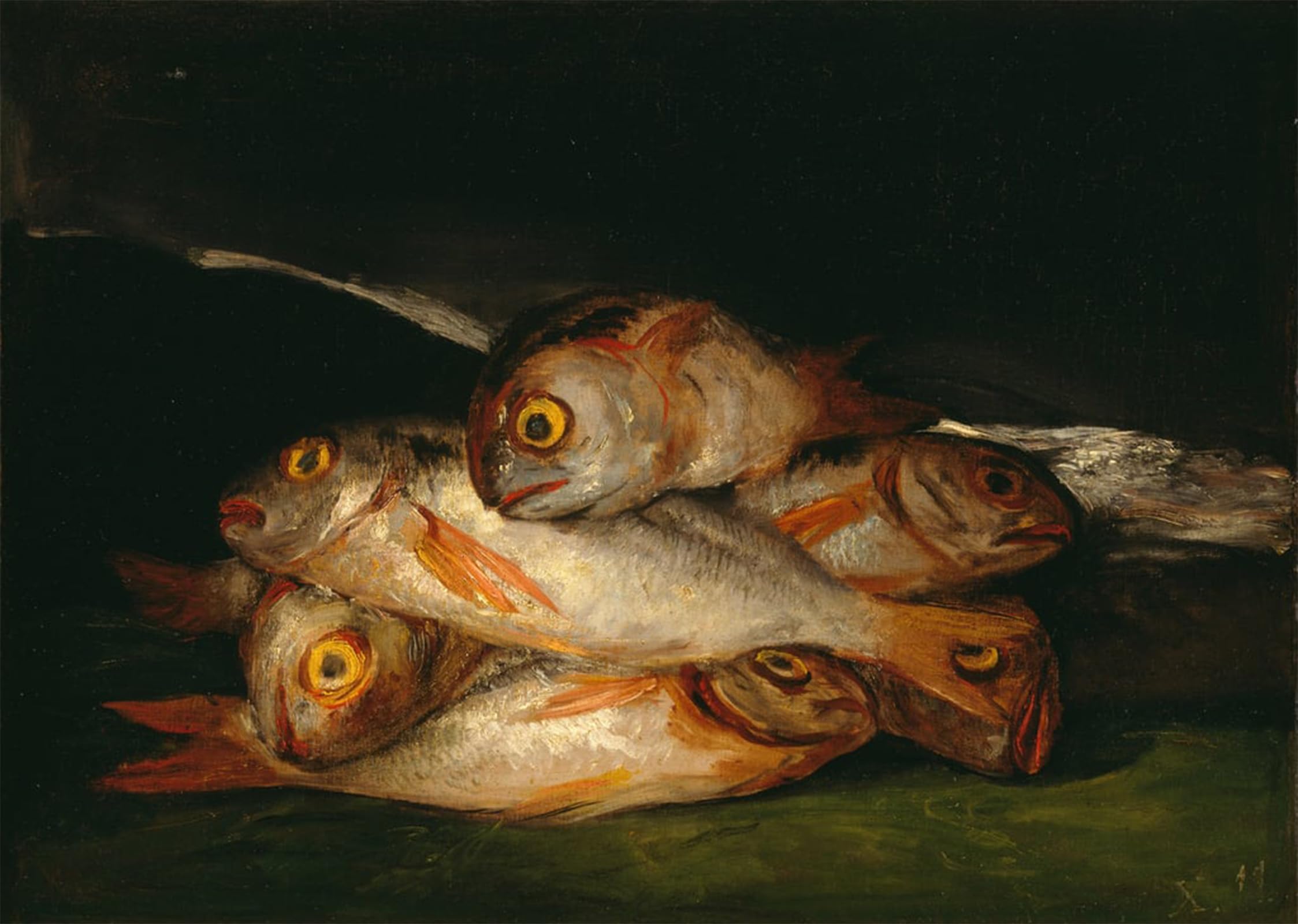 POSTERIIk Vintage Art Print Images Pictures Print Still Life with Golden Bream by Francisco De Goya Modern Colour Posters for Office Home Decor 60x90cm
