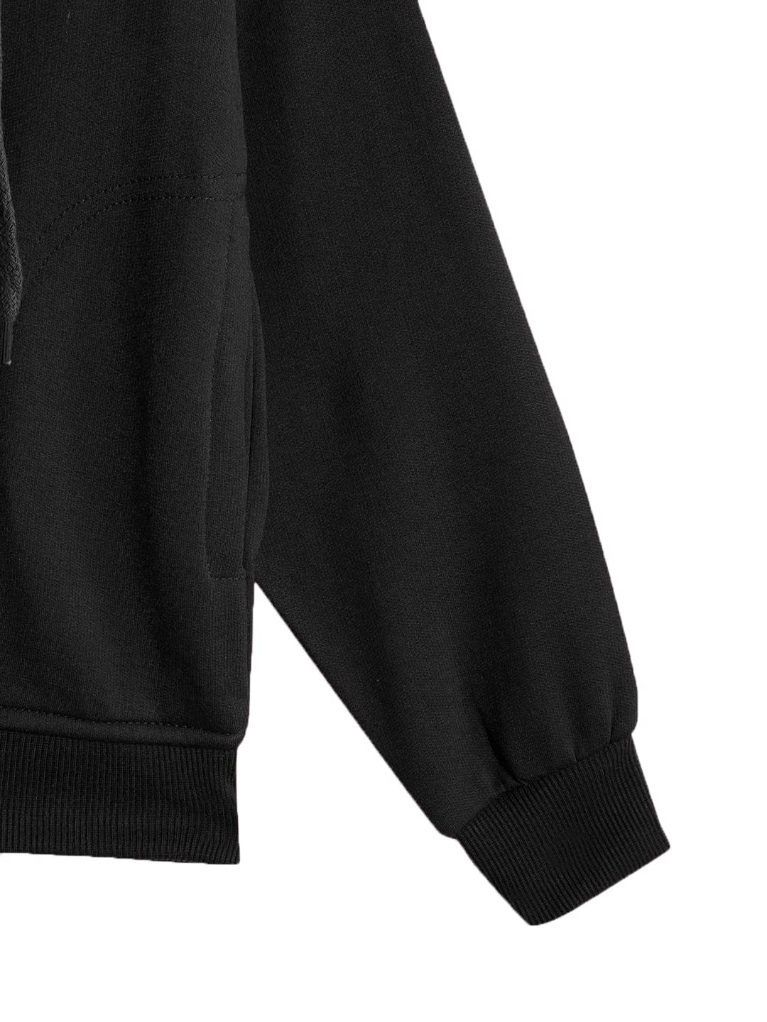 ADBUCKS Rich Cotton Full Sleeves Zipper Regular Fit Sweatshirt for Girls and Boys Jacket with Hoodies (Black, 6-7 Year Small) 3