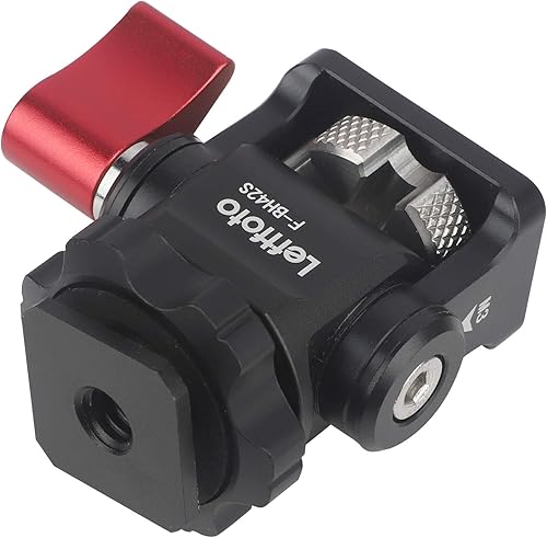 Miniatura 5 de Leftfoto Soporte de monitor ajustable para cámara, jaula de conejo, estabilizador de monitor, adaptador de zapata caliente, accesorios de soporte