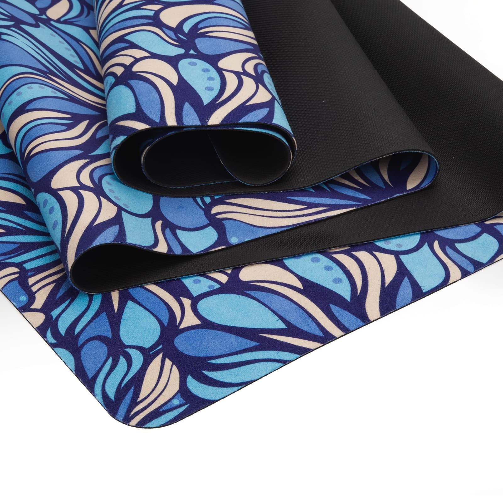 Tappetino Yoga Pieghevole da Viaggio, Fitness Antiscivolo per Allenamento Yoga e Pilates, 183x61 cm, Spessore 1,5 mm
