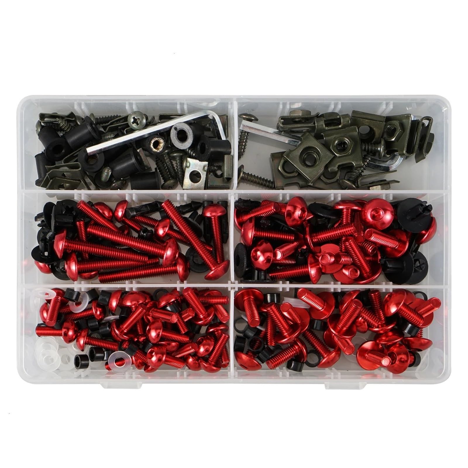 Viti per Bulloni Moto Compatibile con Aprilia M5 M6 Parti Generali Moto Bulloni Viti Dadi Parti Automobilistiche 253 Pezzi Bulloni Moto Viti Rondelle Clip Carena per Kit Bulloni